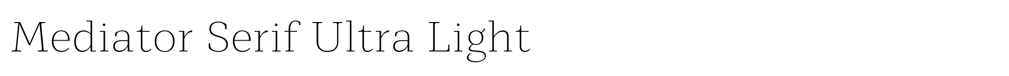 Mediator Serif Ultra Light image